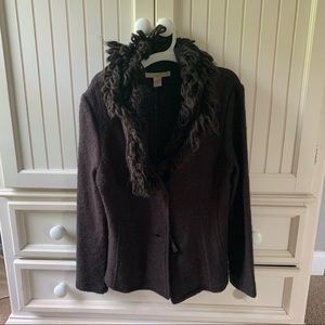 100% wool sweater coat